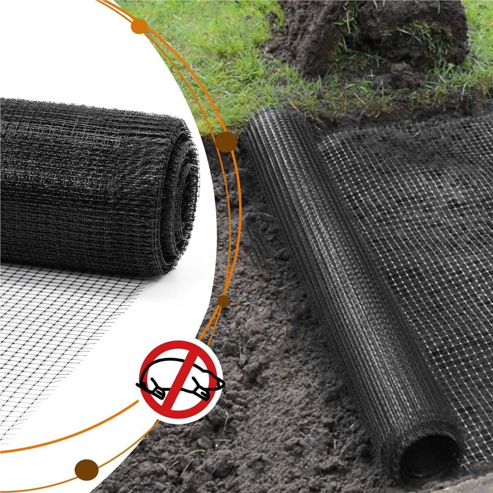 Plasa gradina anti daunatori si cartite, 45g/m2, 2x50 metri, ochiuri 16 mm, negru — imaginea 21