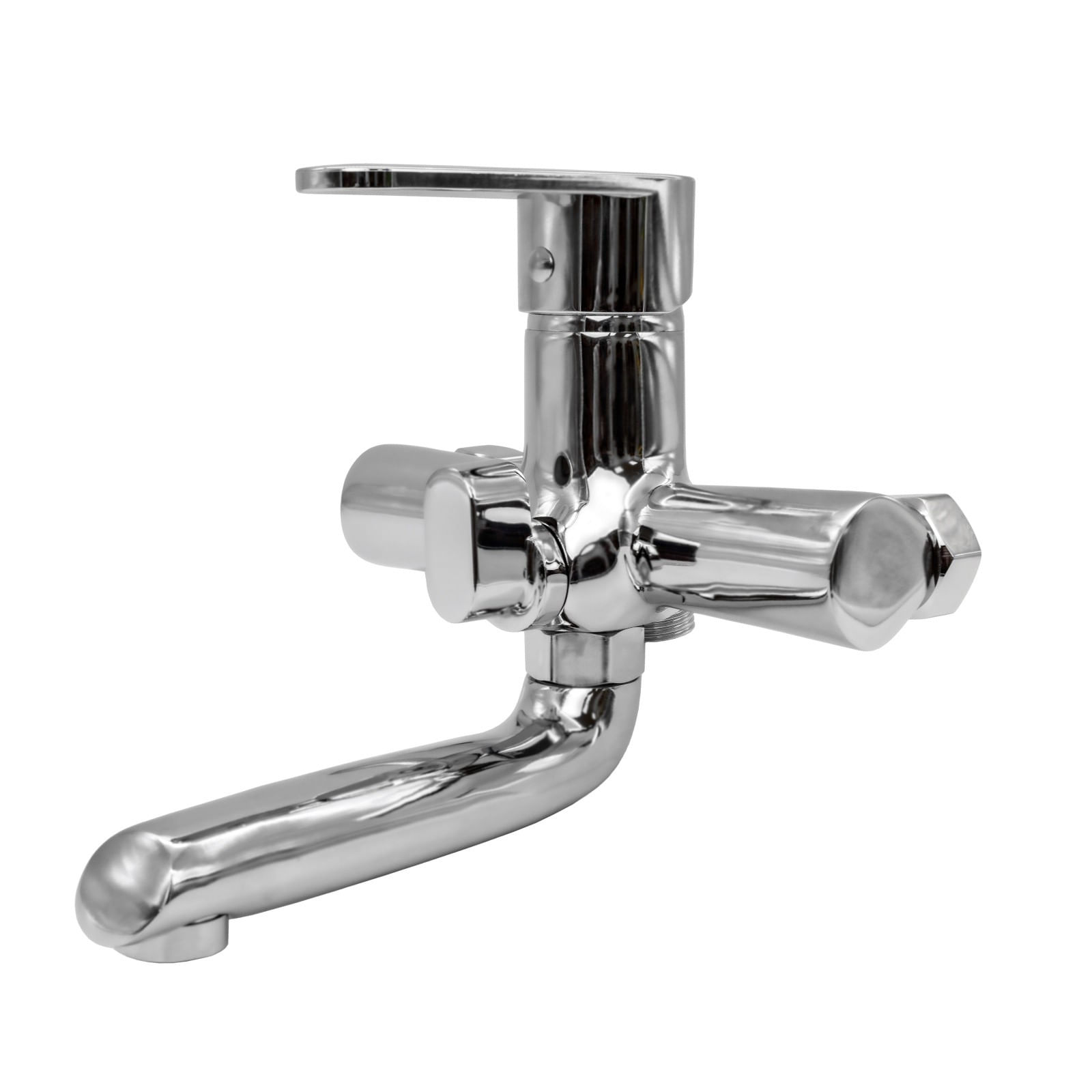 Baterie cada cu para de dus, zinc, crom, FLOW FL 066A-401ZC — imaginea 2