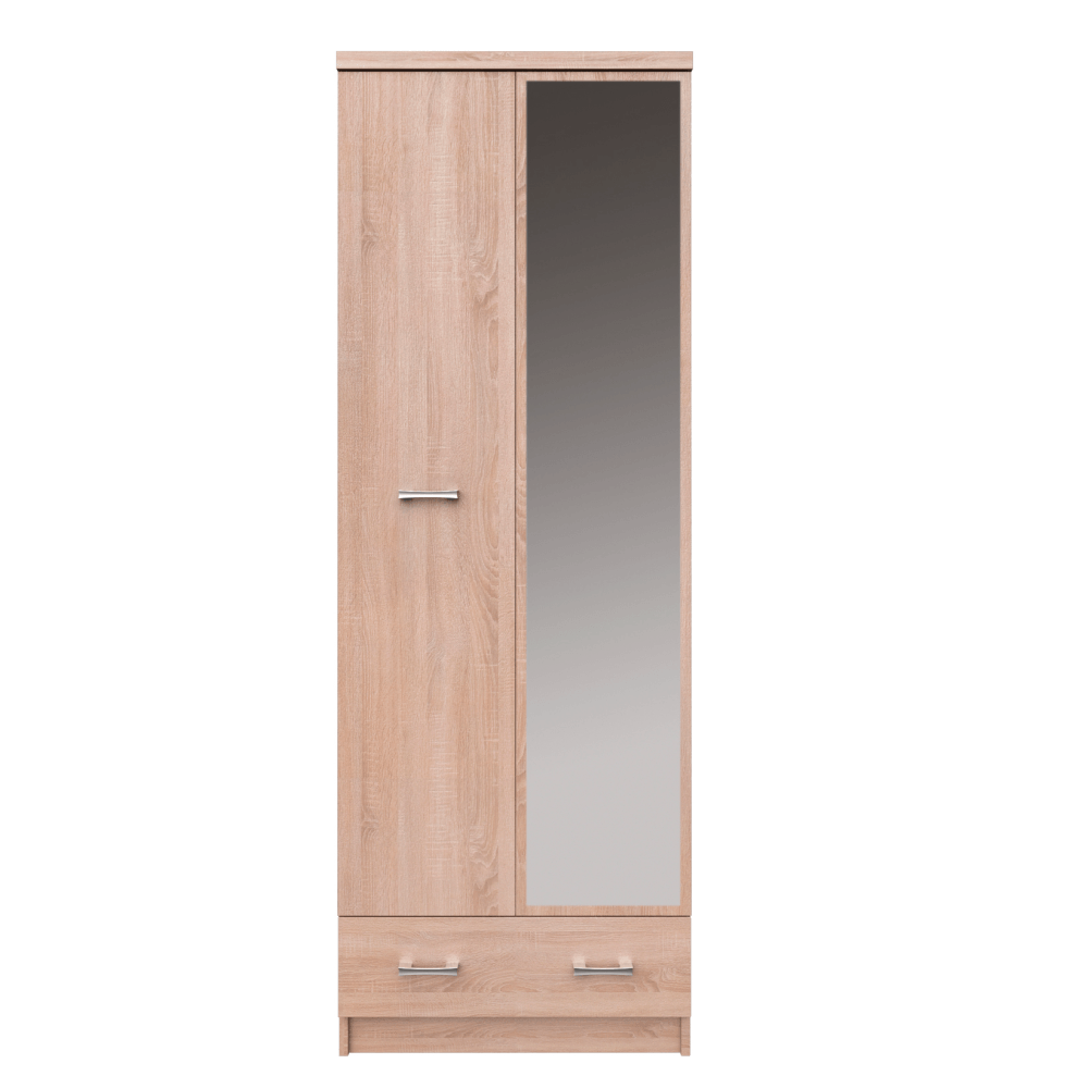 Dulap cu oglinda 2D1S/60, stejar Sonoma, TOPTY TIP 38