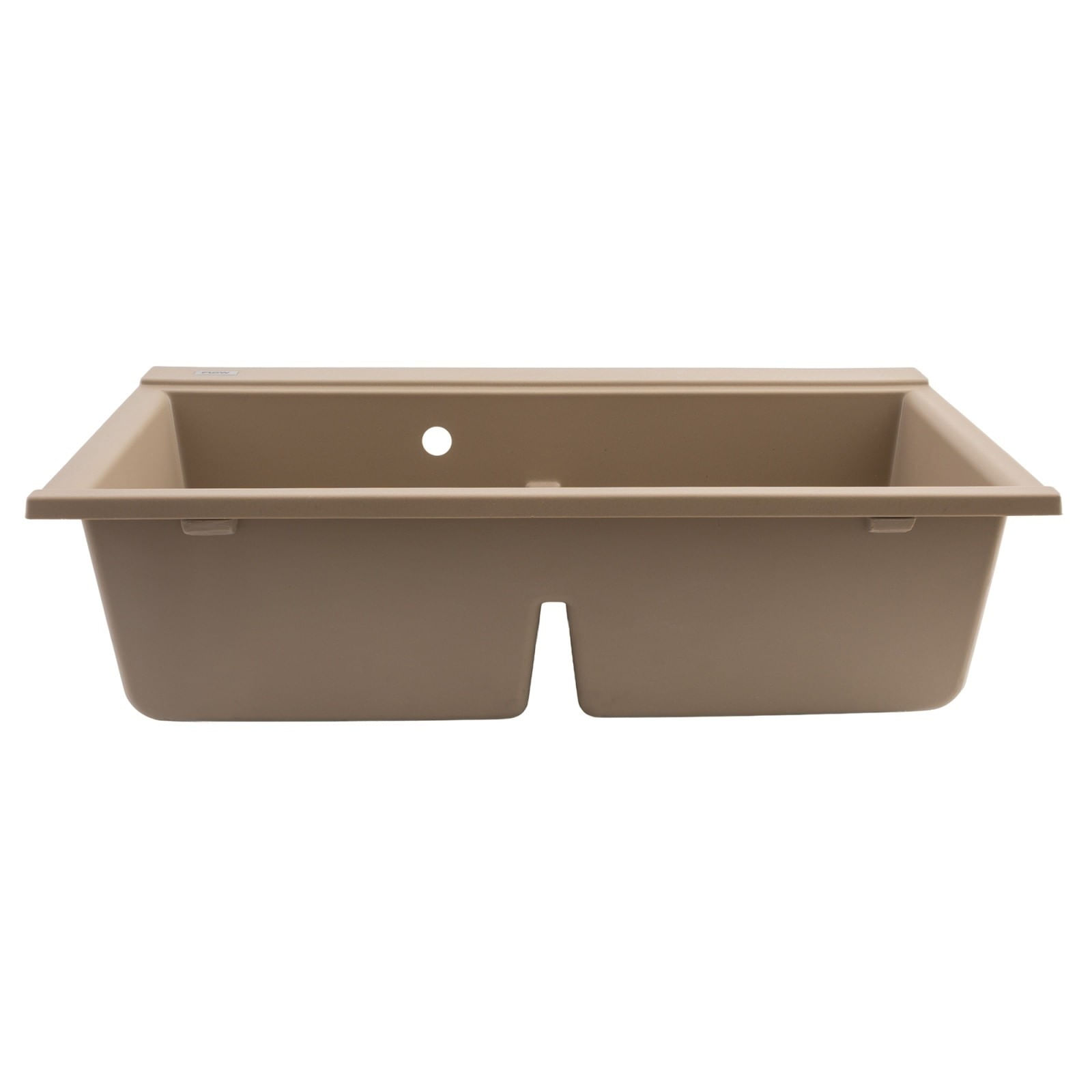 Chiuveta de bucatarie din granit cu doua cuve, seria SIMILAR, Sahara, 855x505x230 mm, FLOW FCB-8550SS/2 — imaginea 2