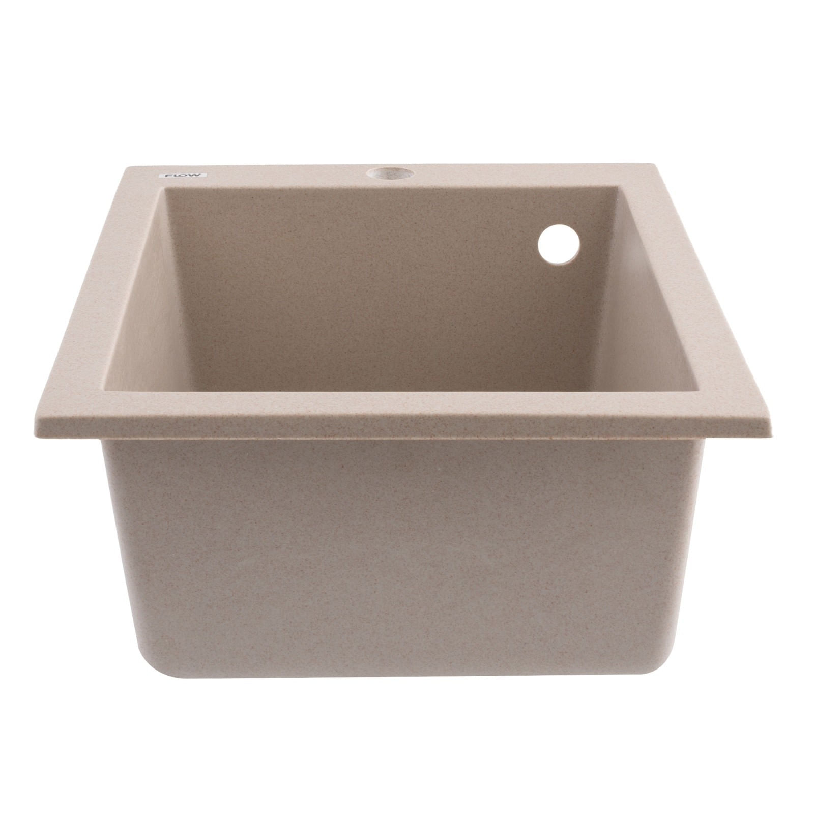 Chiuveta de bucatarie din granit cu o cuva, seria BOARD, Avena, 410x495x190 mm, FLOW FCB-4149BA/1 — imaginea 2