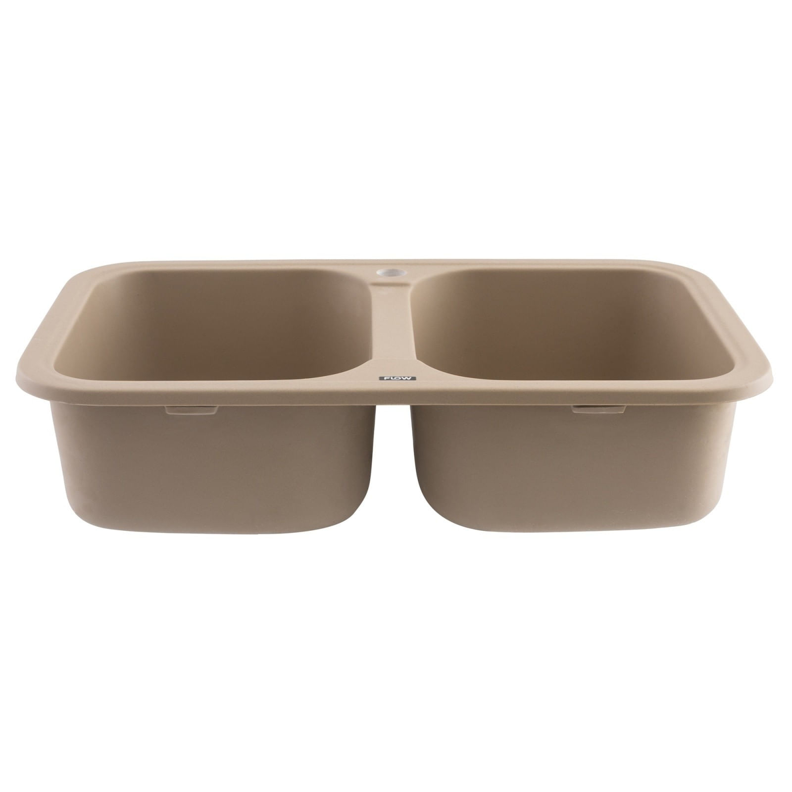 Chiuveta de bucatarie din granit cu doua cuve, seria TWINS, Sahara, 765x470x190 mm, FLOW FCB-7647TS/2 — imaginea 2