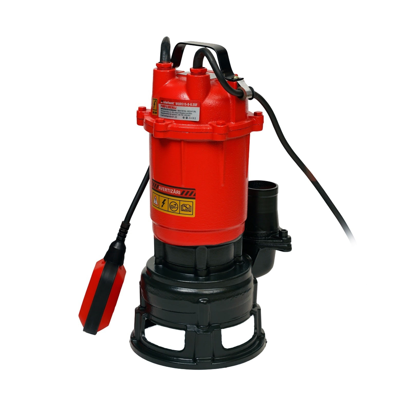 Pompa de drenaj submersibila ELEFANT WQDS15-8-0.55F 550 W, 233 L/min — imaginea 3
