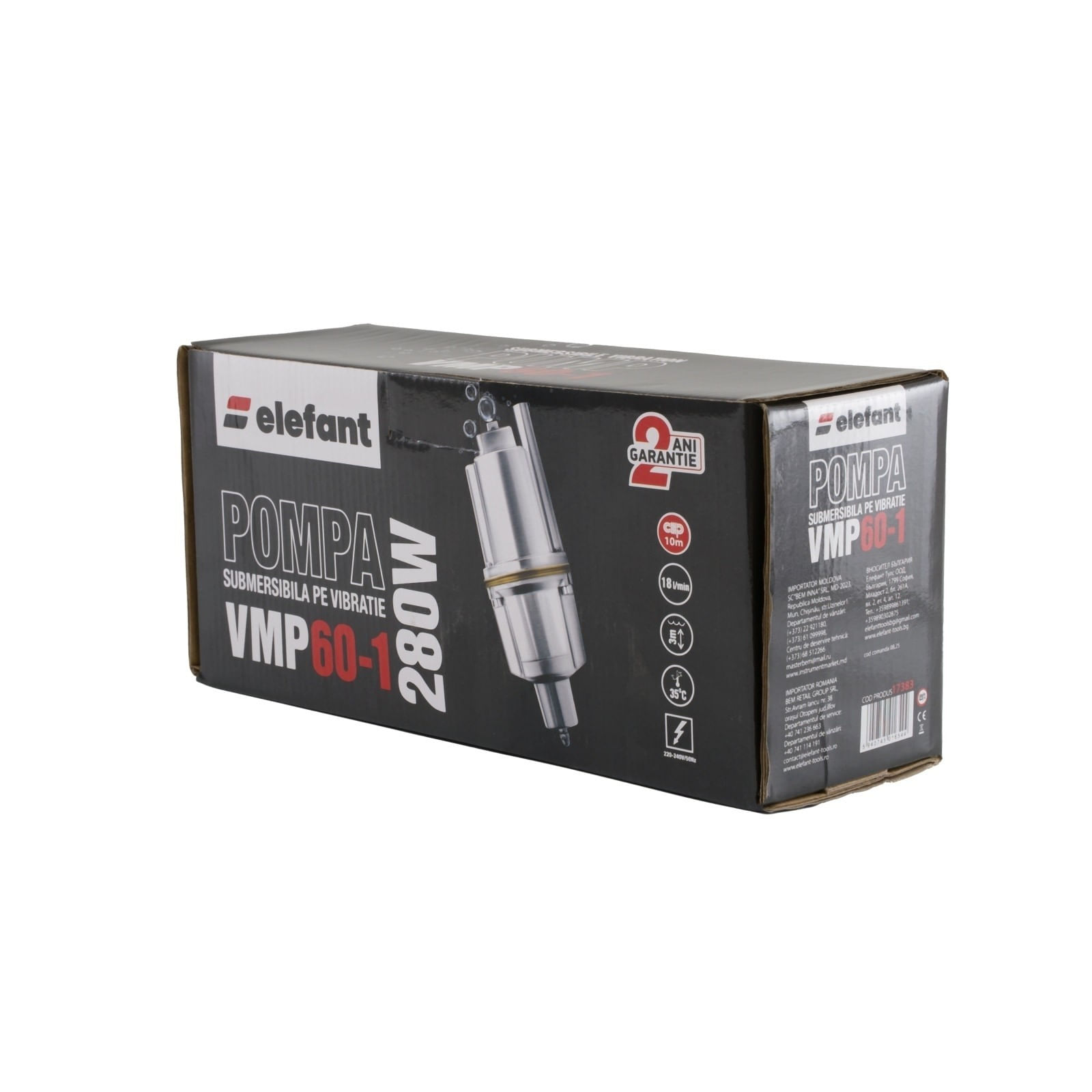 Pompa submersibila cu vibratii ELEFANT VMP60-1, 280W, 18 l/min, inaltime refulare 70 m — imaginea 8
