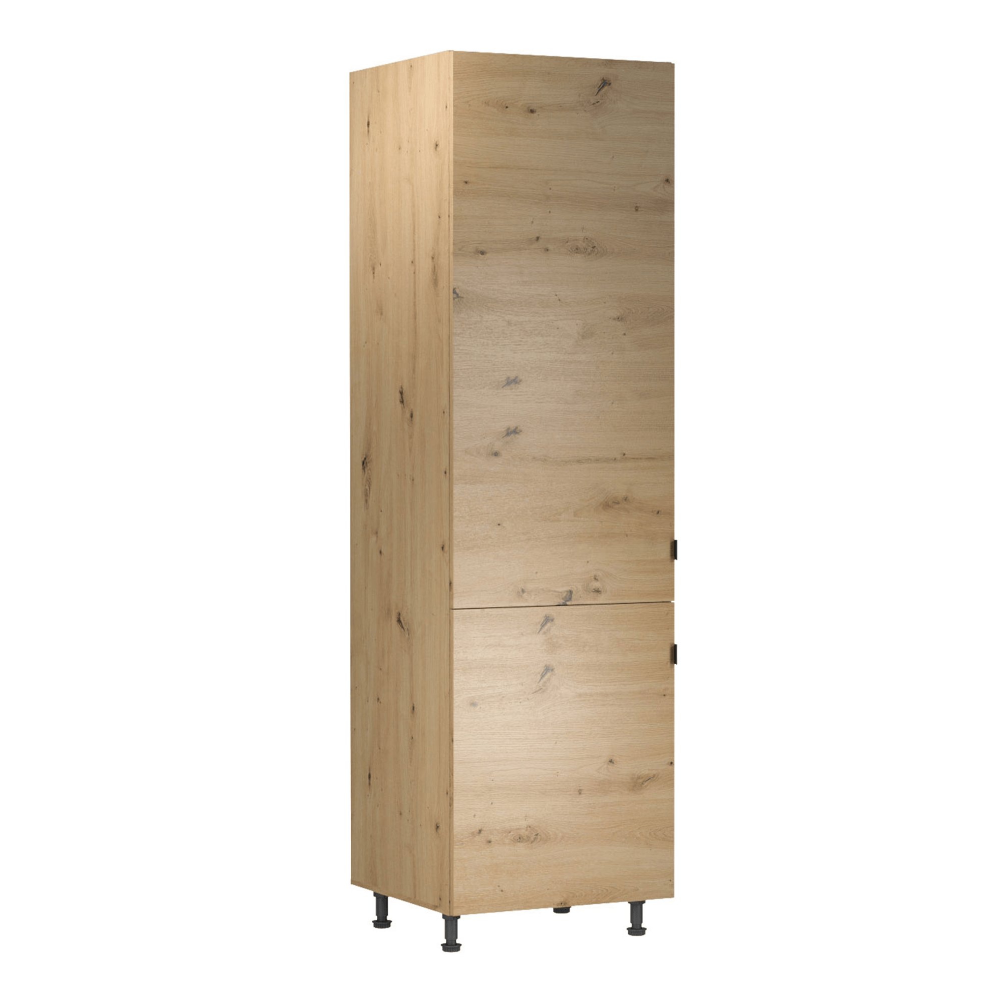 Dulap inalt pentru frigider, stejar artizanal, universal, LANGEN D60ZL