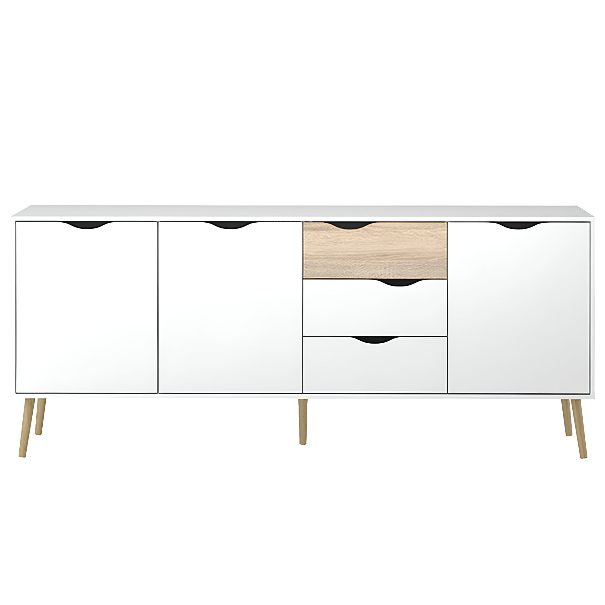 Comoda, stejar sonoma/alb, OSLO 75454