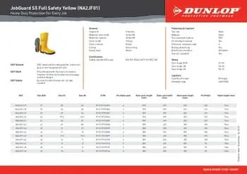 Cizme de lucru S5 Dunlop JobGuard Full Safety galben NA2JF01 – Bombeu otel, talpa SRC Galben 43 — imaginea 12