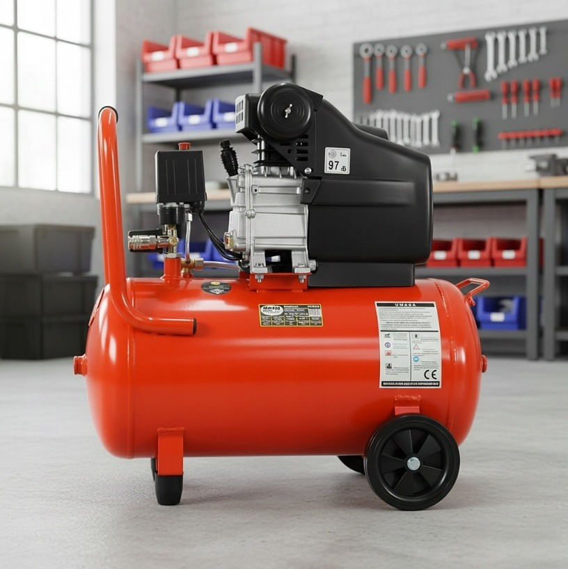 Compresor de aer 50L, Notig Tools, 2CP, monofazat, N3421 — imaginea 4