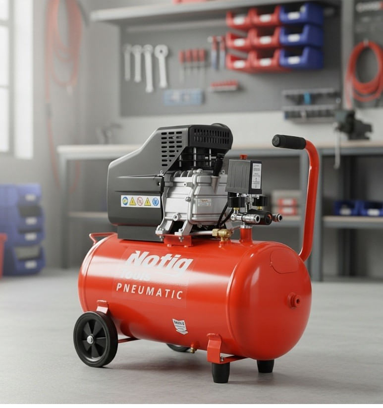 Compresor de aer 50L, Notig Tools, 2CP, monofazat, N3421 — imaginea 6
