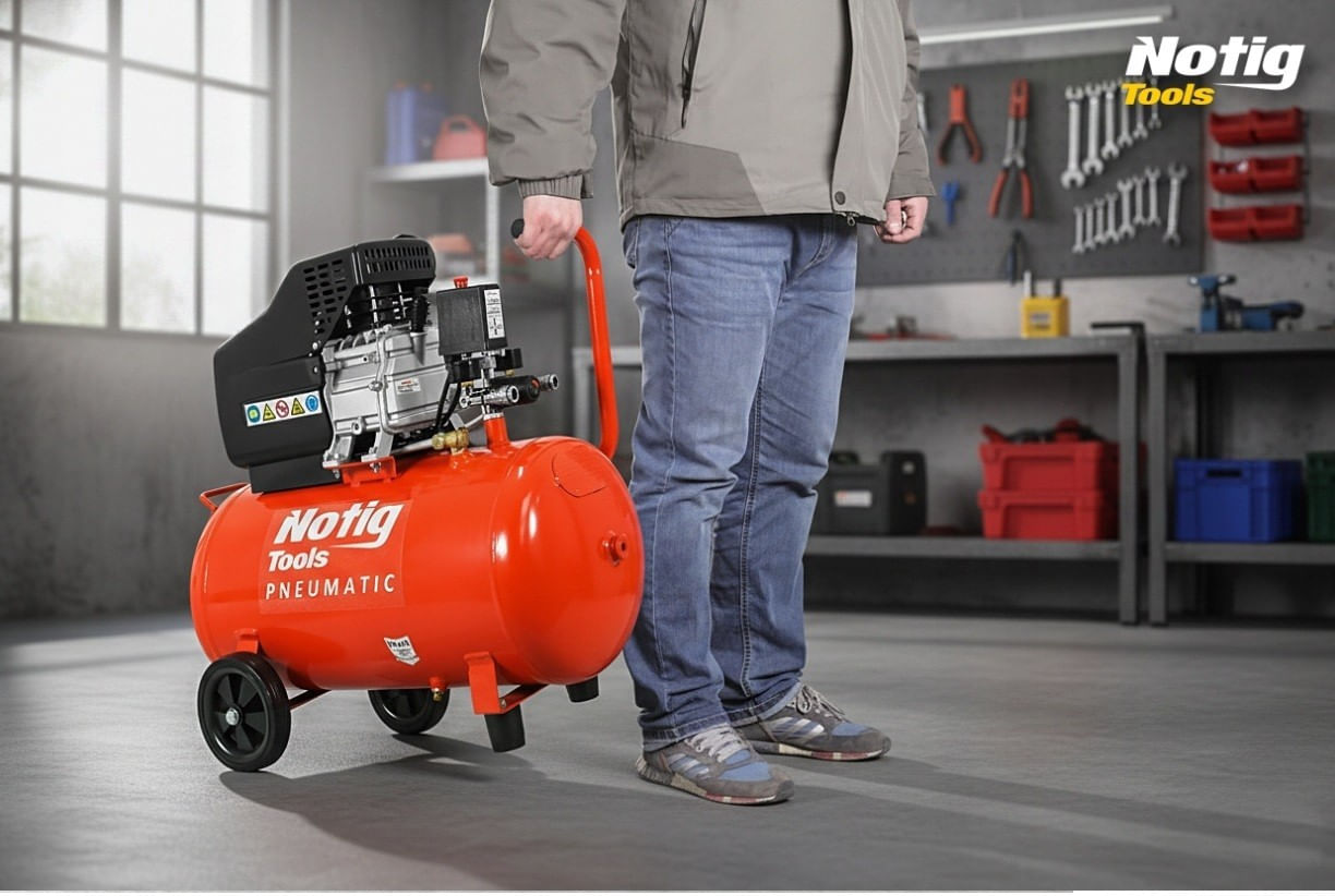 Compresor de aer 50L, Notig Tools, 2CP, monofazat, N3421 — imaginea 7