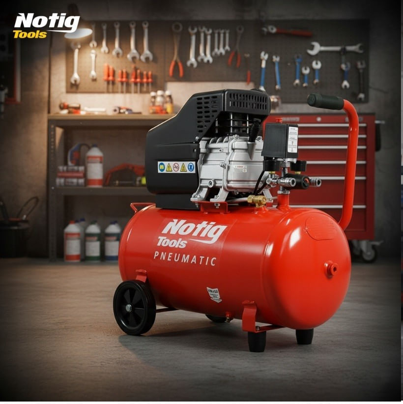 Compresor de aer 50L, Notig Tools, 2CP, monofazat, N3421 — imaginea 8