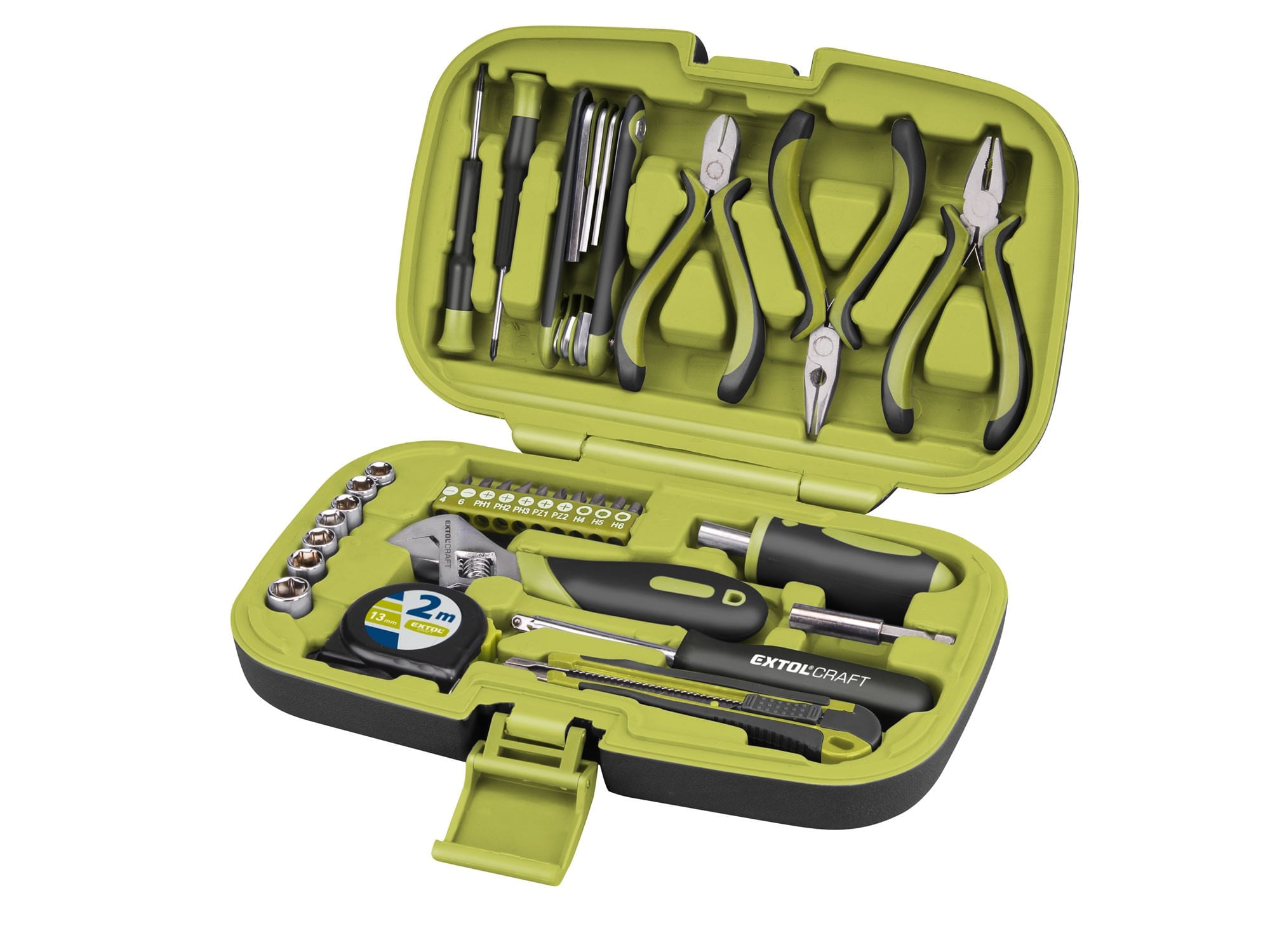 Set de unelte 35 piese, EXTOL CRAFT, 6581, 1/4", CrV — imaginea 2