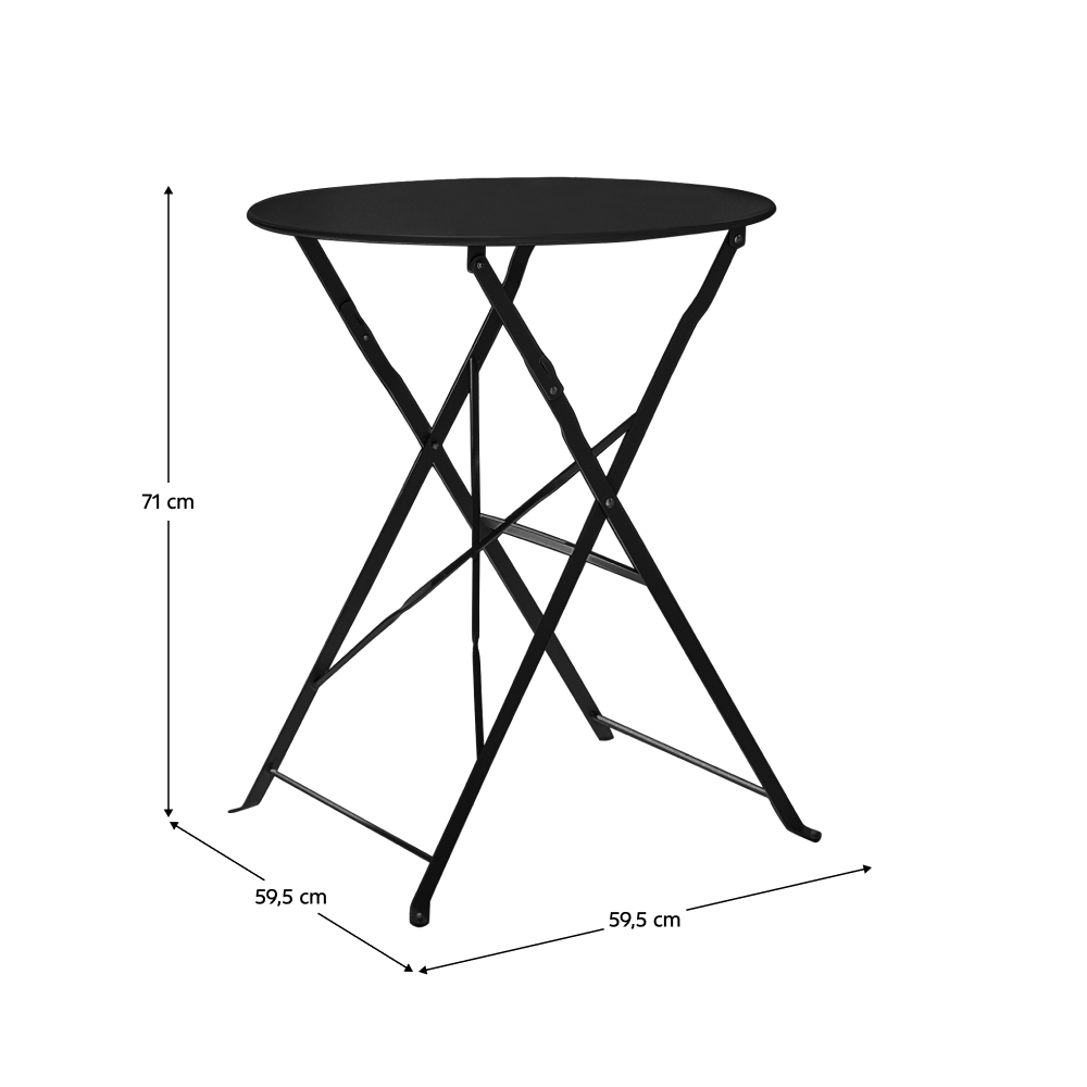 Set gradina 1+2, negru, otel, OBAX — imaginea 2