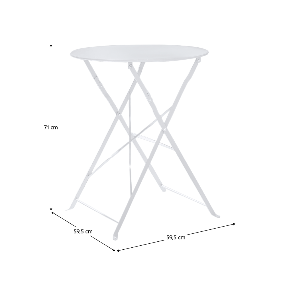 Set gradina 1+2, alb, otel, OBAX — imaginea 4