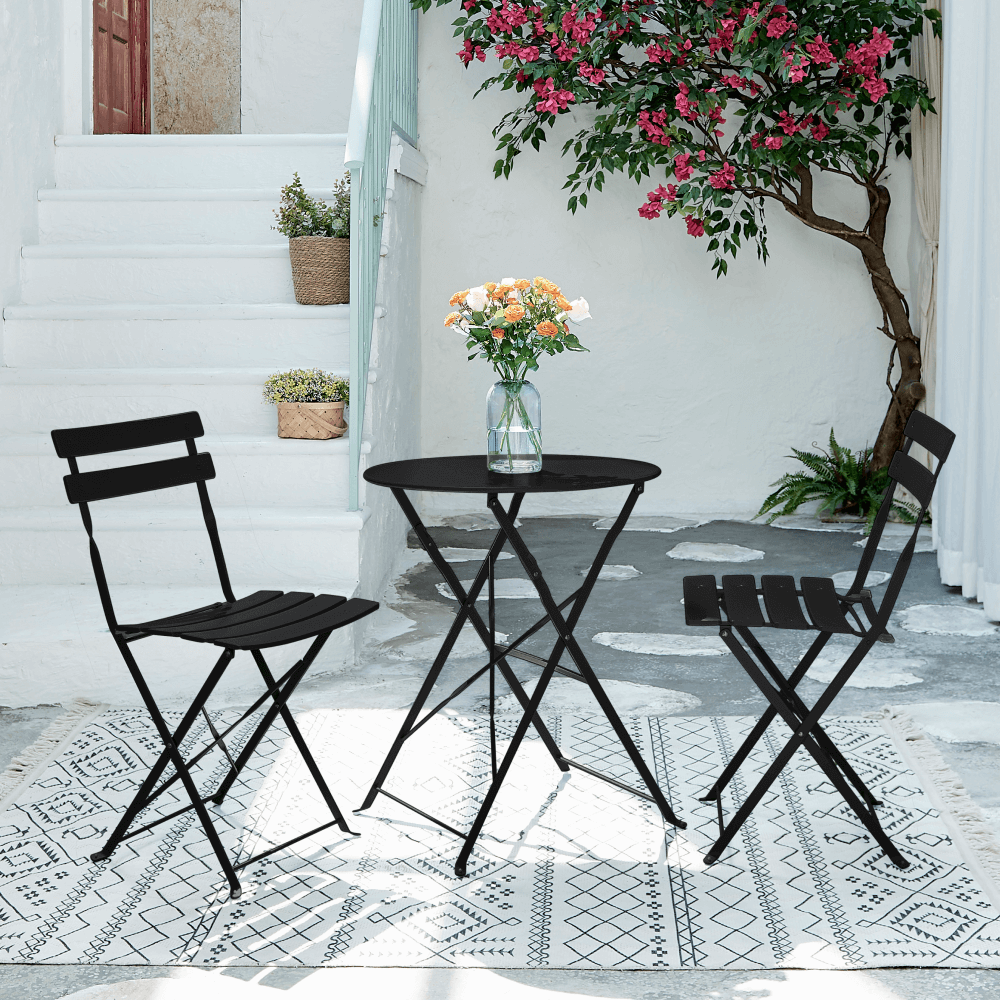 Set gradina 1+2, negru, otel, OBAX — imaginea 3