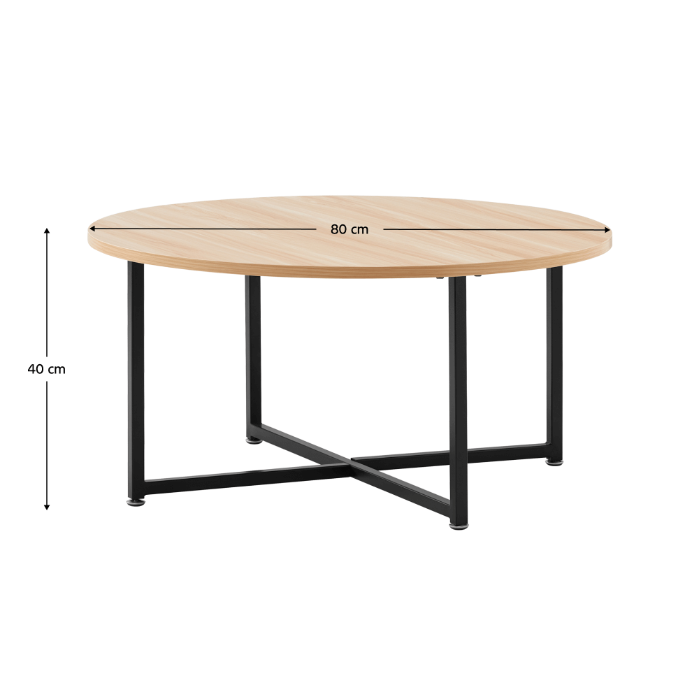 Masuta de cafea, stejar / negru, SAFRON — imaginea 4