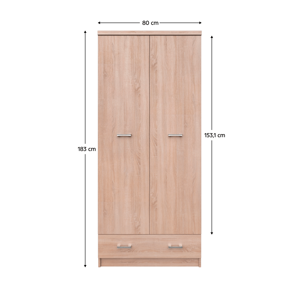 Dulap 2D1S, stejar Sonoma, TOPTY TIP 30 — imaginea 4