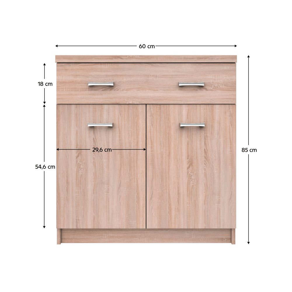 Comoda 2D1S/60, stejar Sonoma, TOPTY TIP 42 — imaginea 5