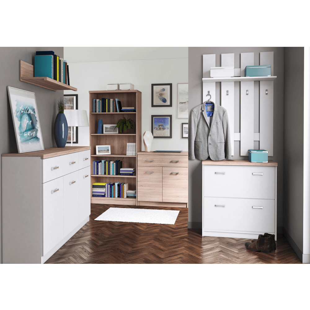 Comoda 2D1S/60, alba / stejar Sonoma, TOPTY TIP 41 — imaginea 2
