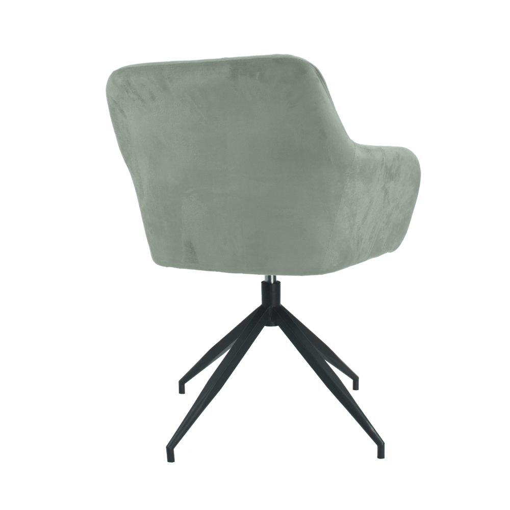 Scaun pivotant, tesatura de catifea maro-gri/negru, VELEZA NEW — imaginea 2