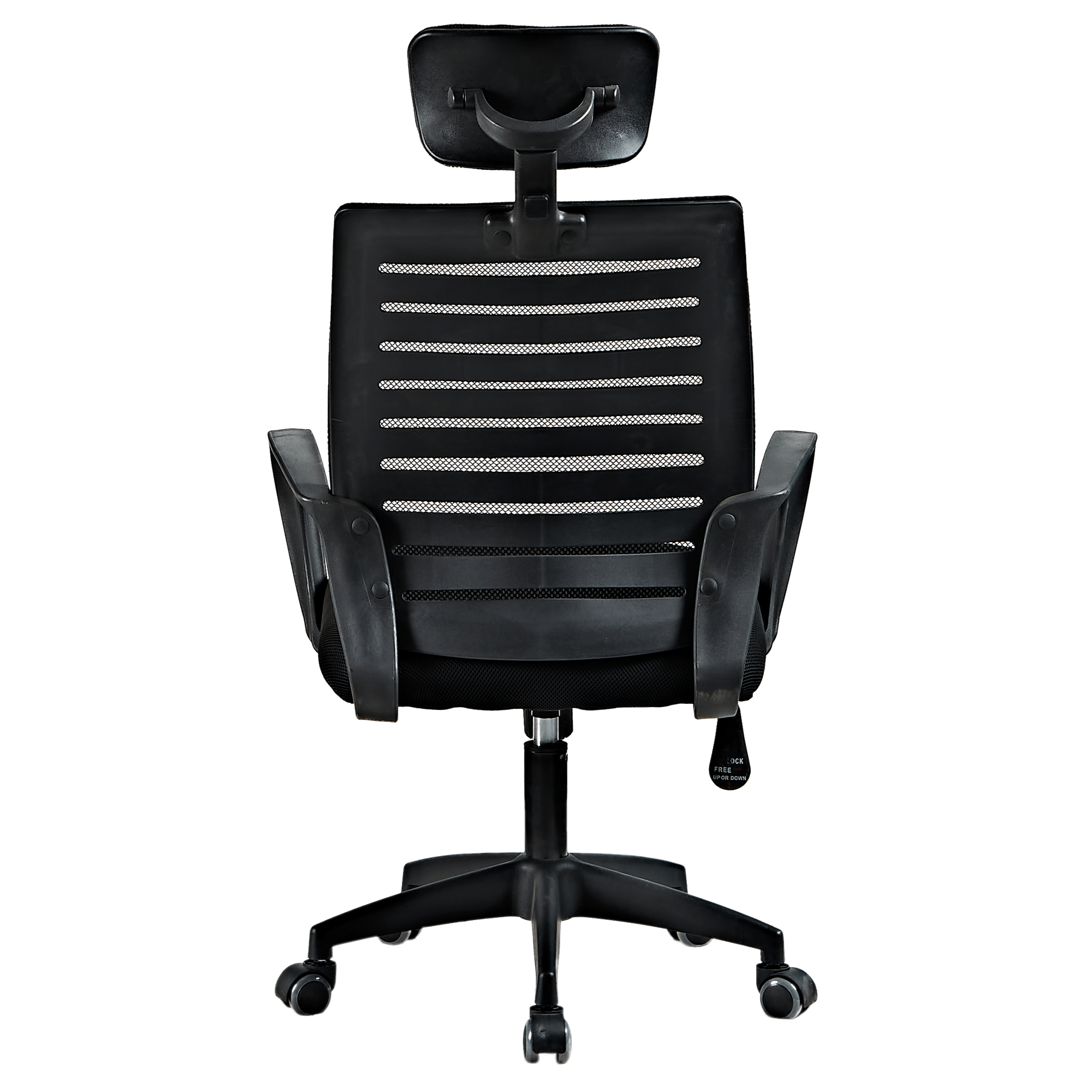 Scaun de birou, negru, TORES — imaginea 3