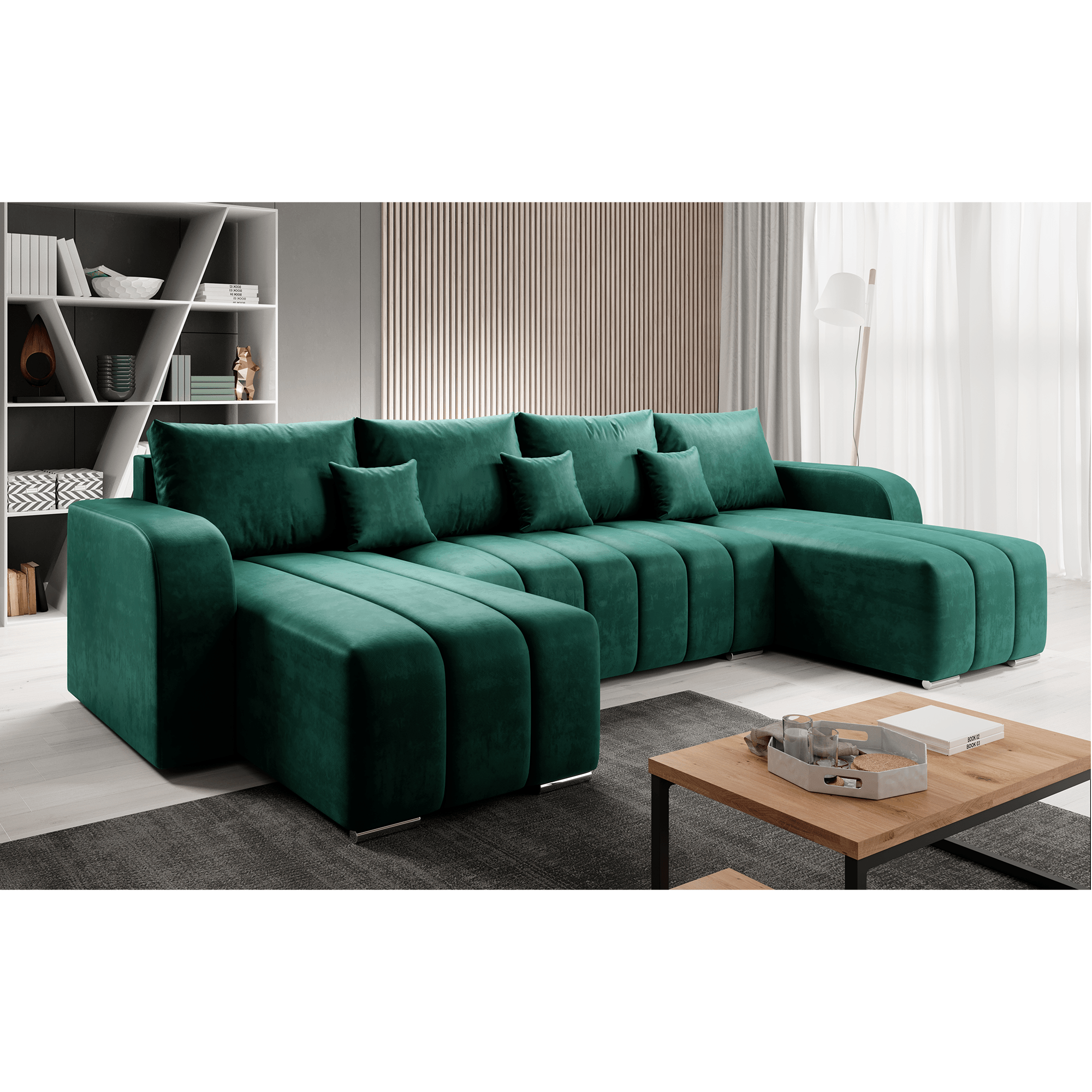 Set universal canapea, culoare smarald, PORIMA U — imaginea 2