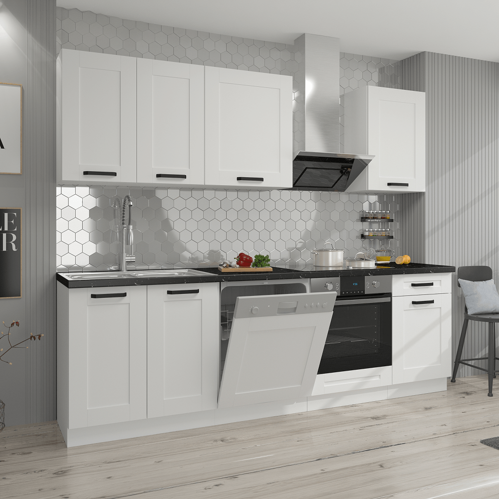 Dulap inalt, alb, LULA 60 DKS-210 3S 1F — imaginea 7