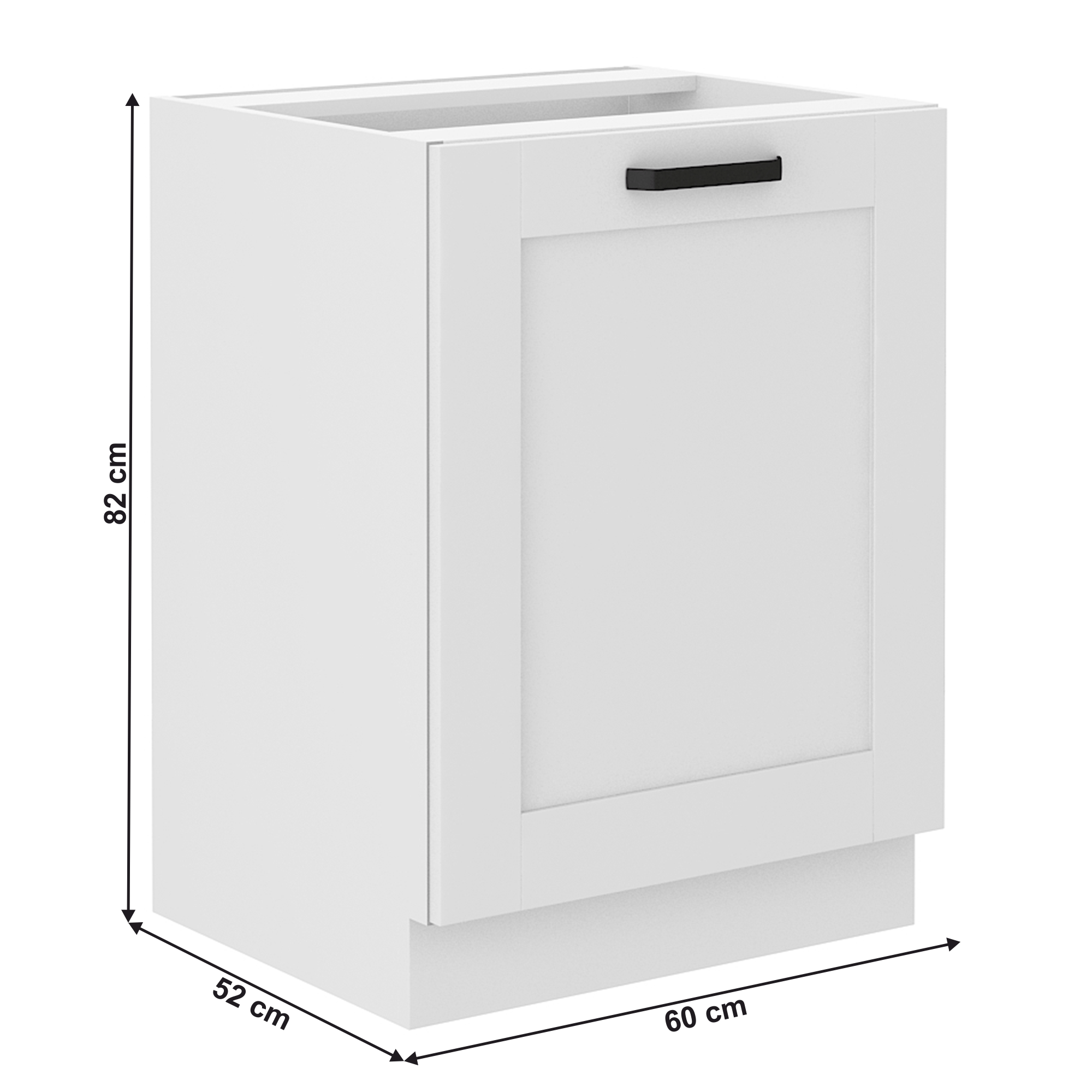 Dulap inferior, alb, LULA 60 D 1F BB — imaginea 2
