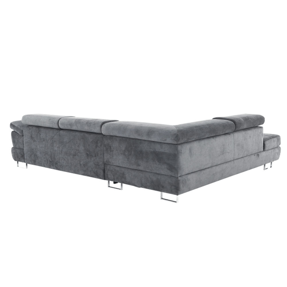 Set canapea, gri, material textil, stanga, BUTON P — imaginea 2