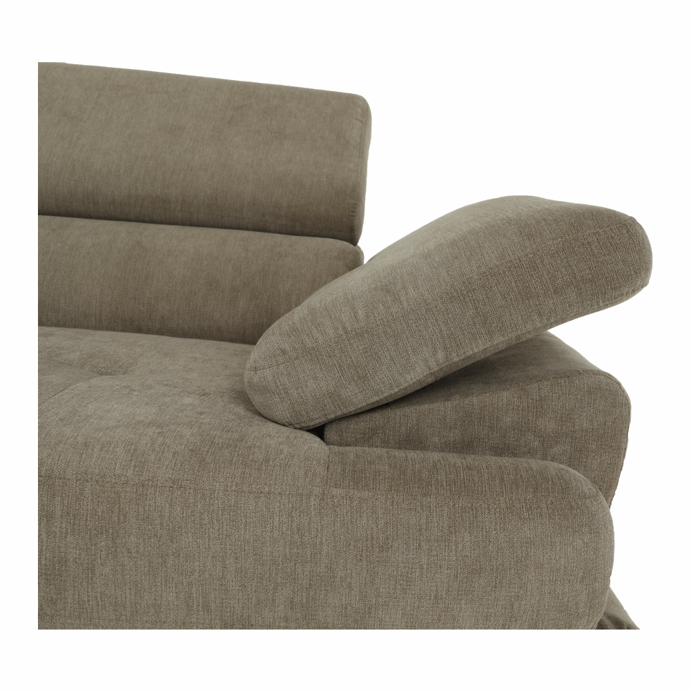 Set canapea cu spatiu de depozitare, maro deschis melanj, material textil, stanga, BUTON R — imaginea 7