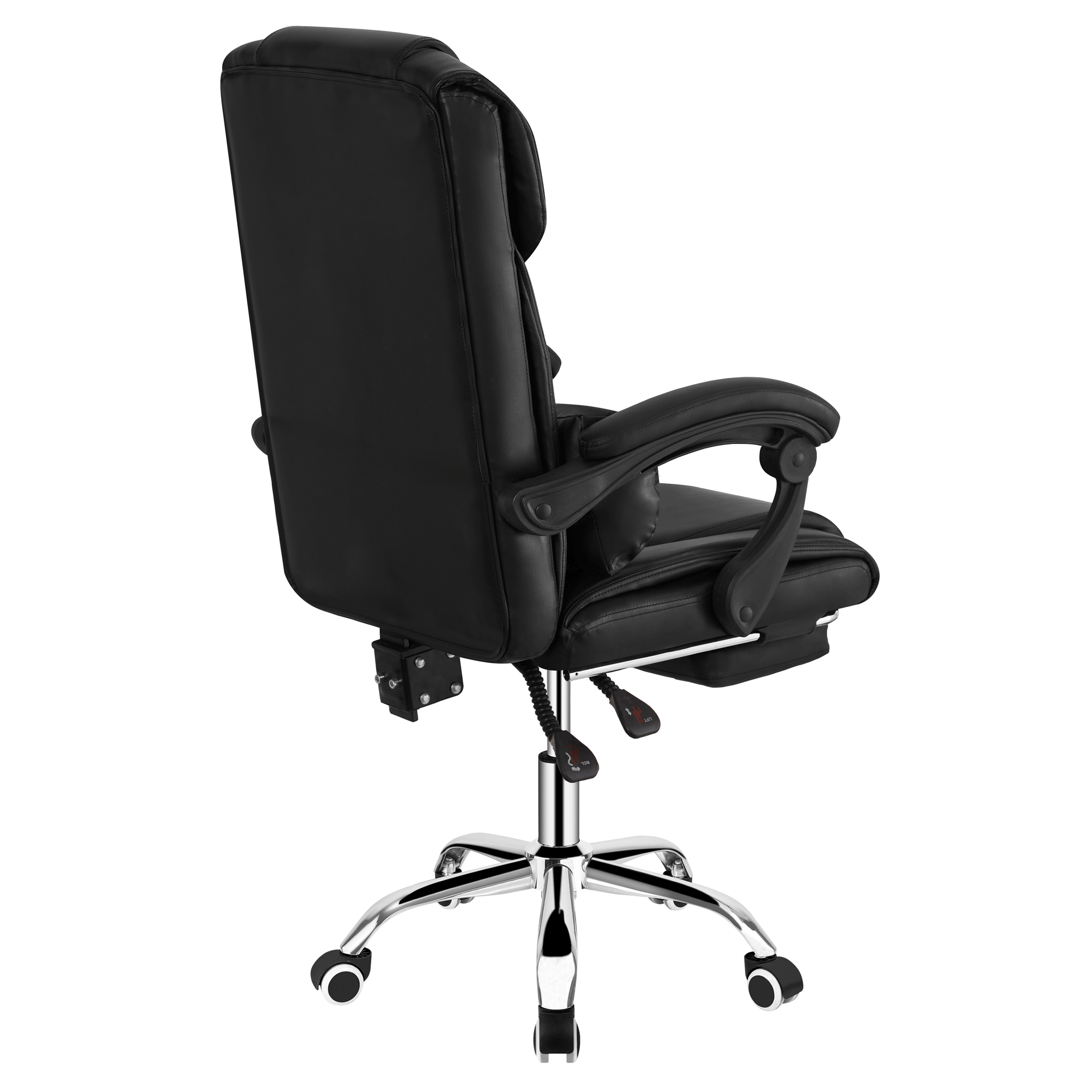 Scaun de birou, piele eco neagra, ARNAUD 2 NEW — imaginea 2