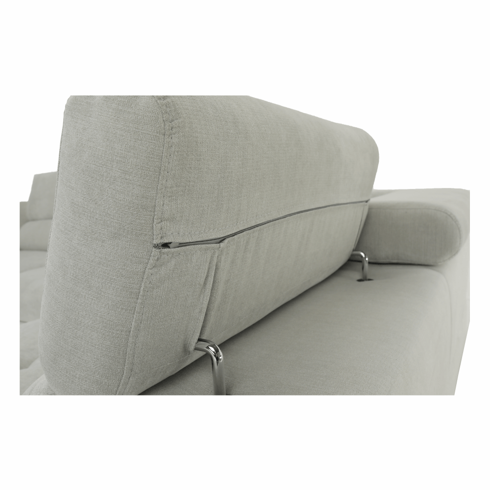 Set canapea, gri deschis, material textil, dreapta, BUTON P — imaginea 4