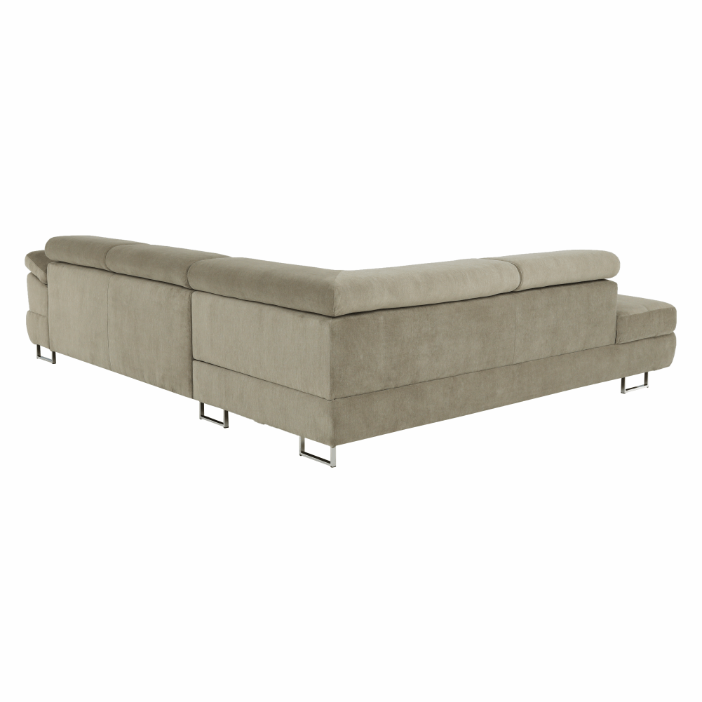 Set canapea cu spatiu de depozitare, maro deschis melanj, material textil, stanga, BUTON R — imaginea 16