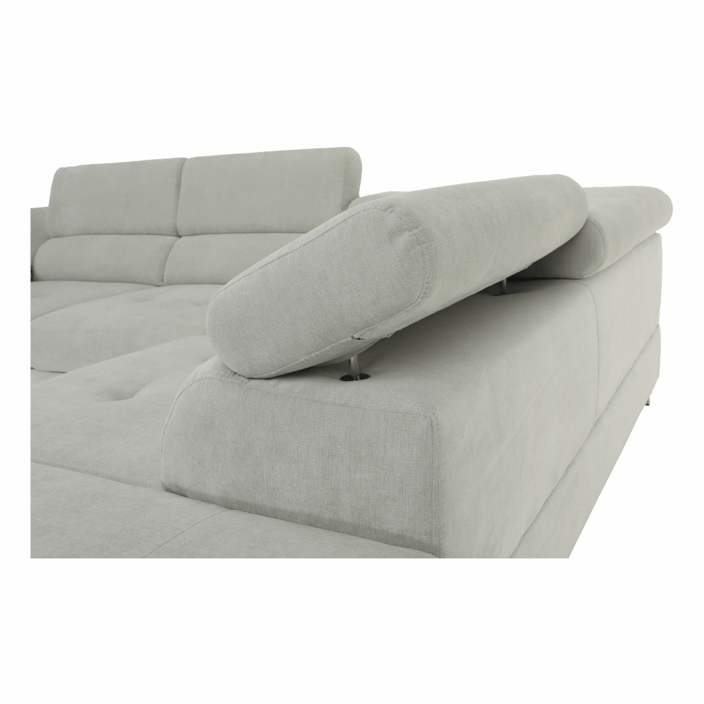 Set canapea, gri deschis, material textil, dreapta, BUTON P — imaginea 5