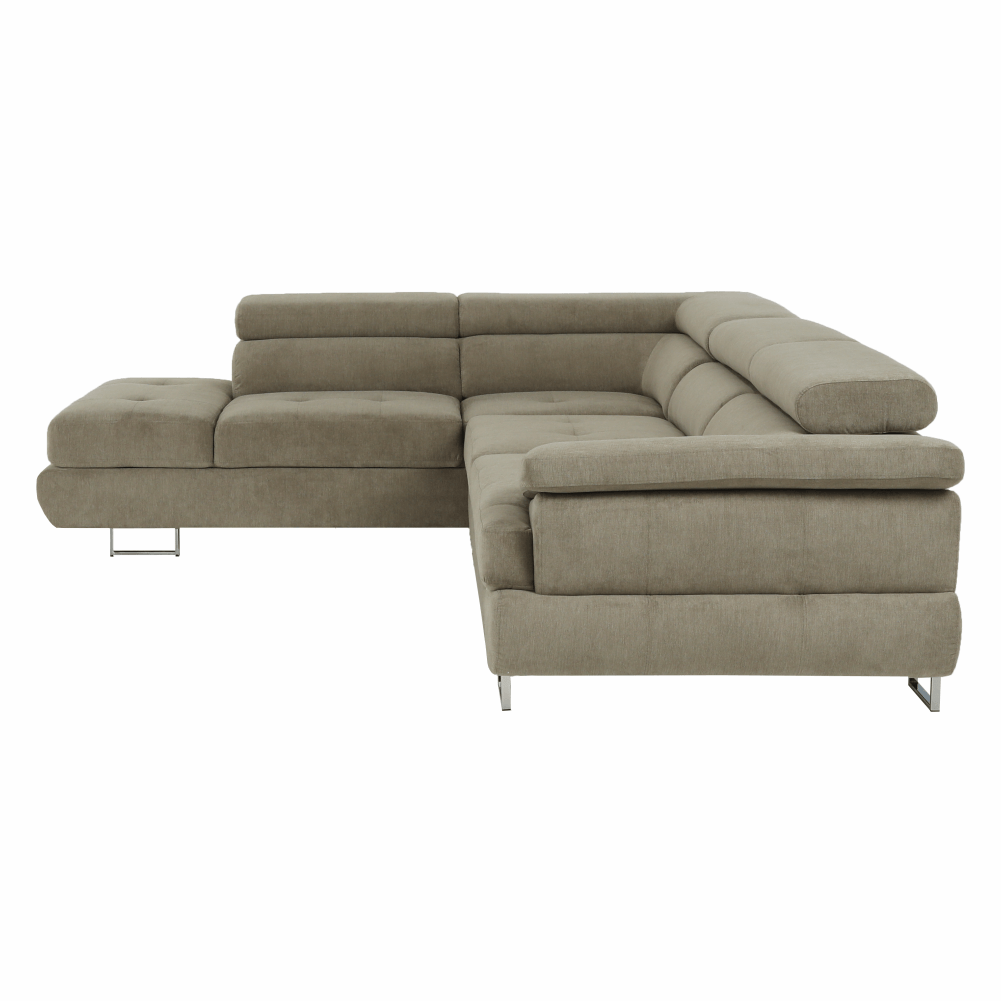 Set canapea, maro deschis melanj, material textil, stanga, BUTON P — imaginea 4