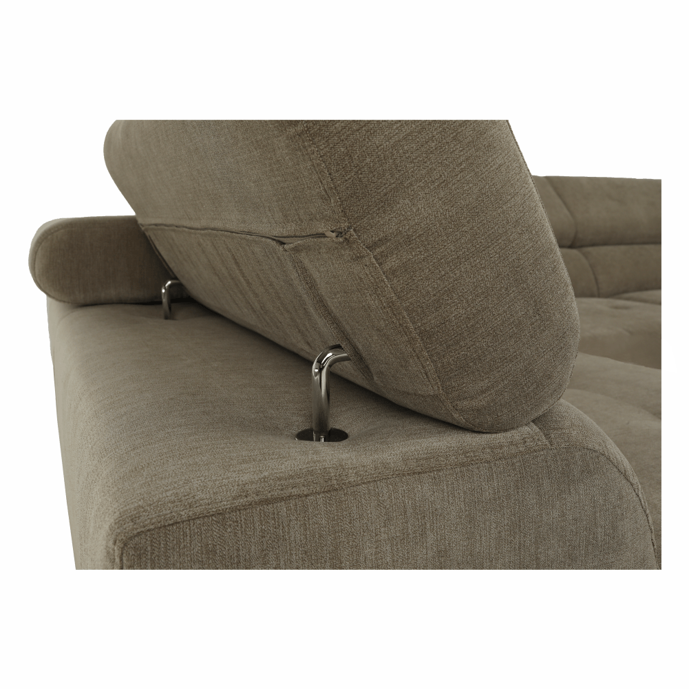 Set canapea, maro deschis melanj, material textil, stanga, BUTON P — imaginea 6