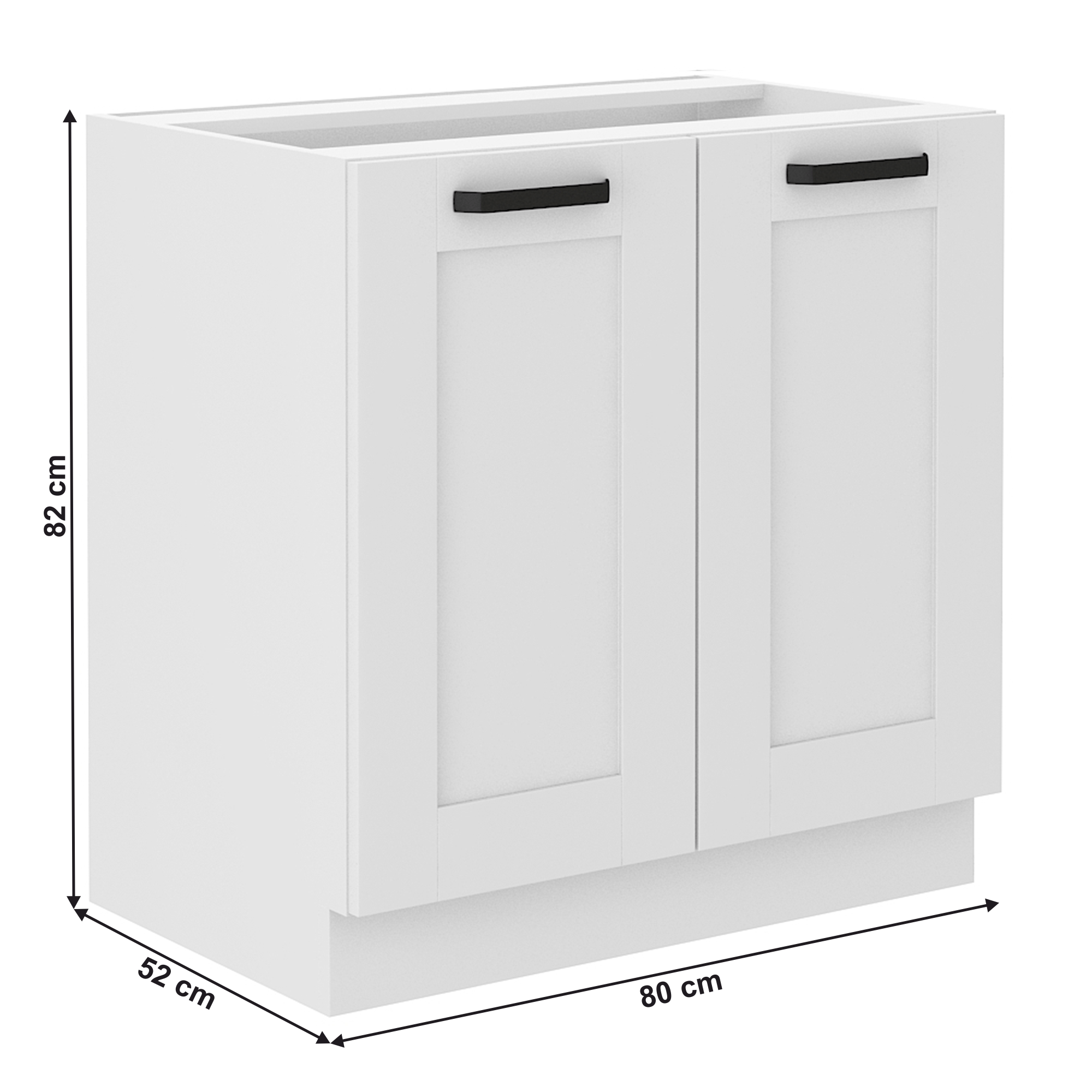 Dulap inferior, alb, LULA 80 D 2F BB — imaginea 14