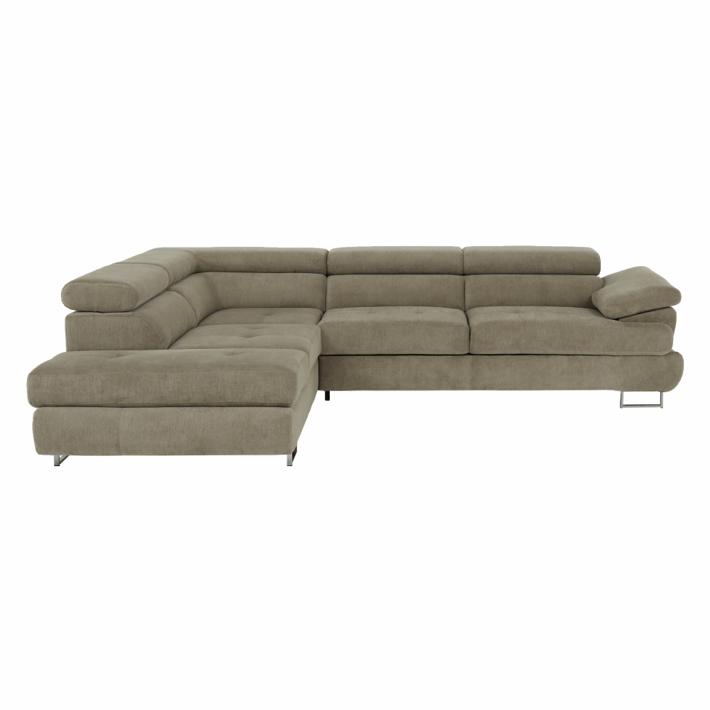 Set canapea, maro deschis melanj, material textil, stanga, BUTON P — imaginea 7