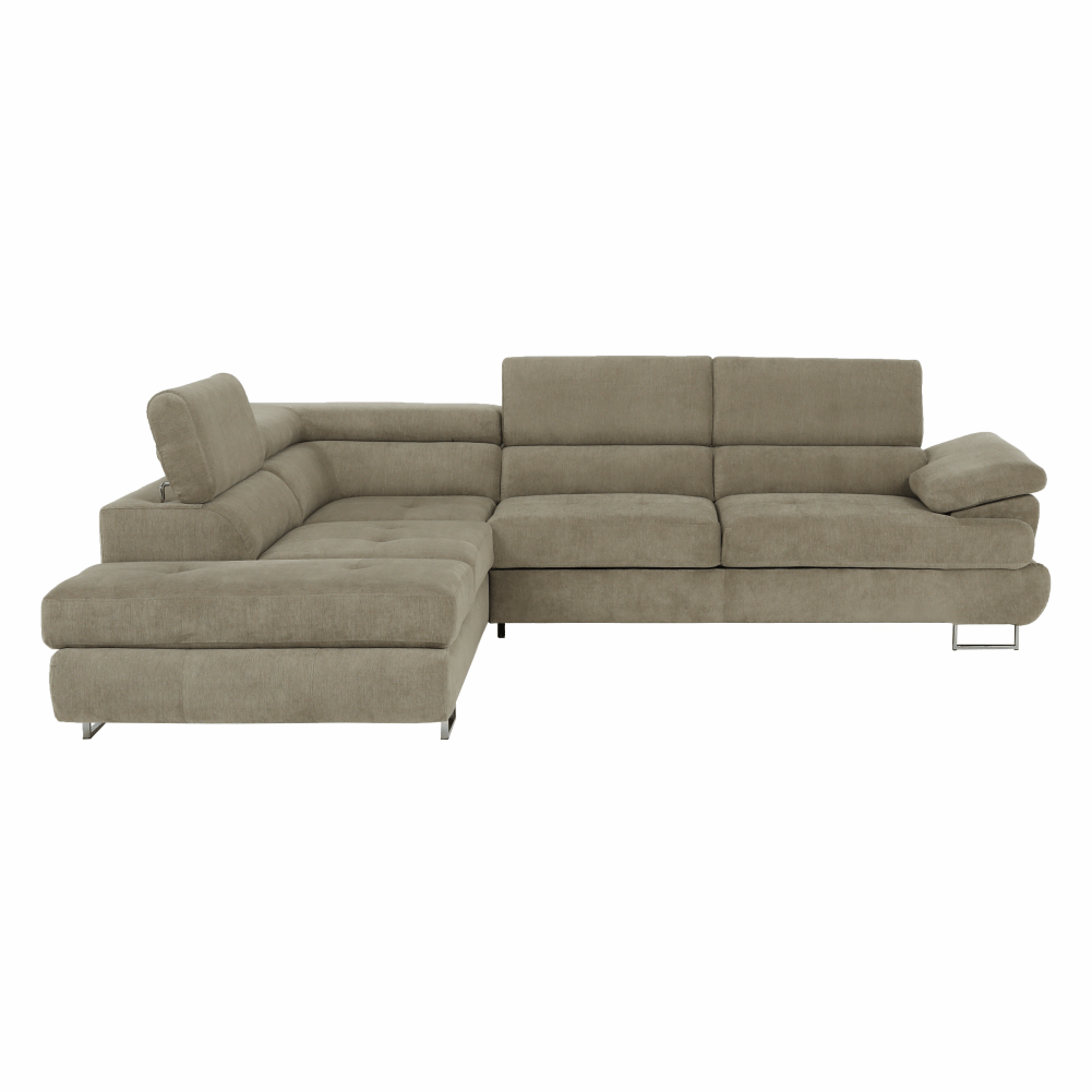 Set canapea, maro deschis melanj, material textil, stanga, BUTON P — imaginea 14