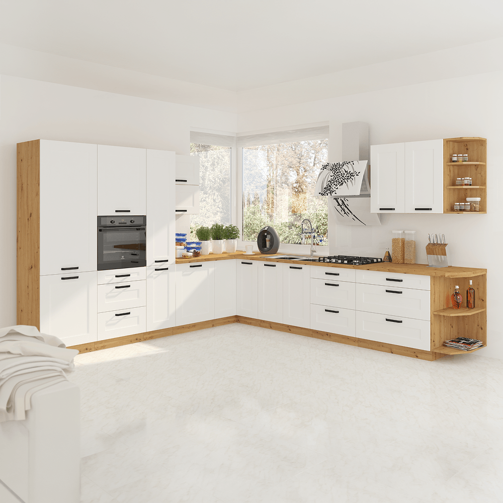 Dulap superior, alb/stejar artizan, LULA 50 GU-36 1F — imaginea 4