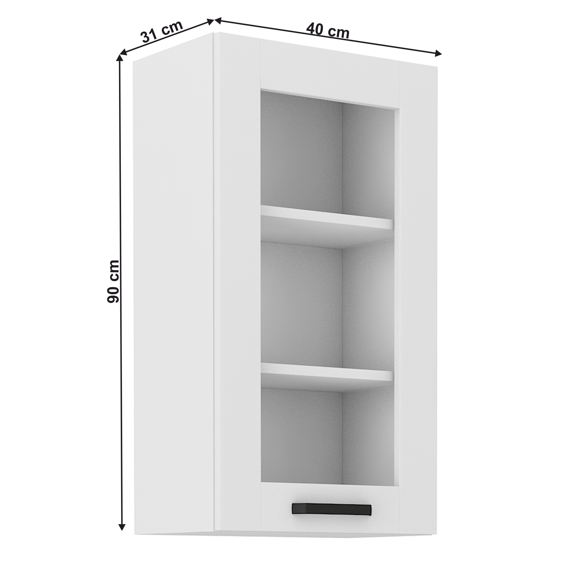 Dulap superior, alb, LULA 40 GS-90 1F — imaginea 15