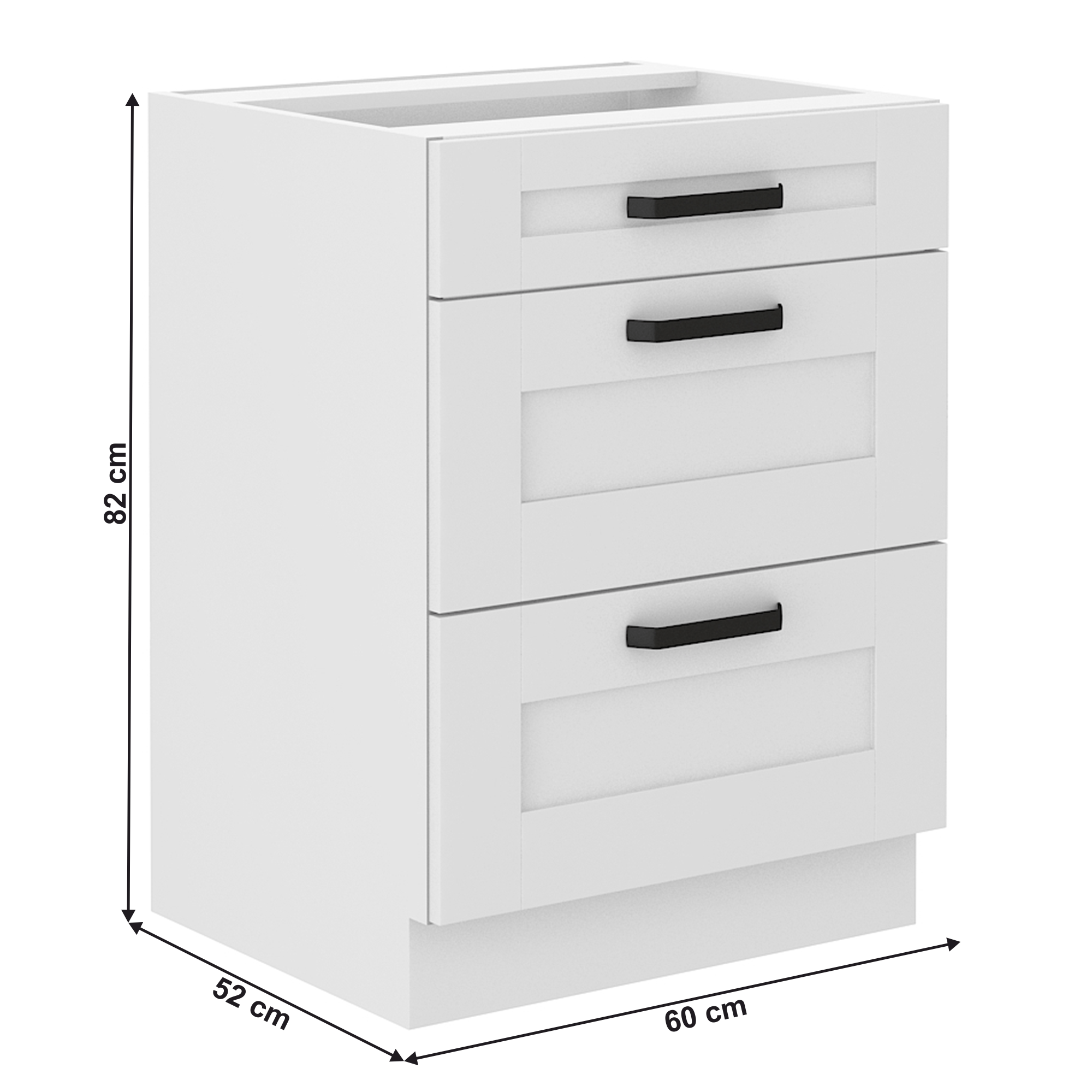 Dulap inferior, alb, LULA 60 D 3S BB — imaginea 15