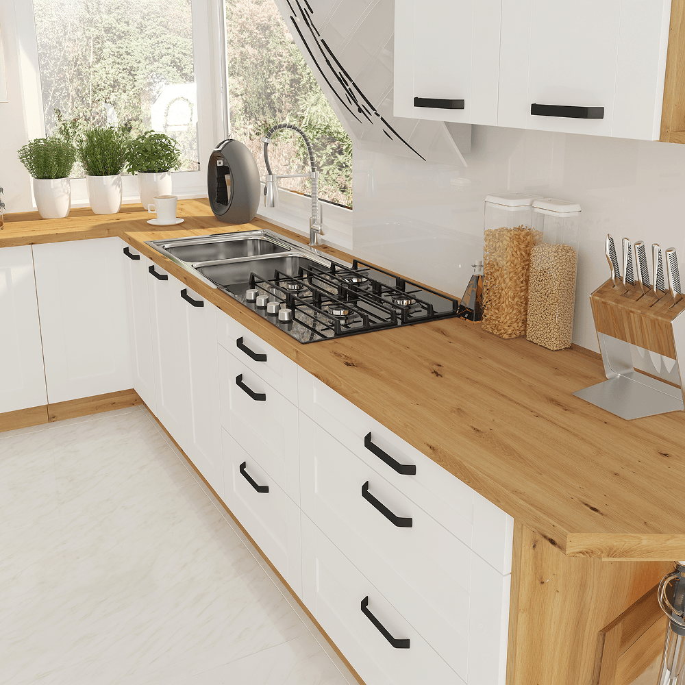 Dulap superior, alb/stejar artizan, LULA 50 G-72 1F — imaginea 10