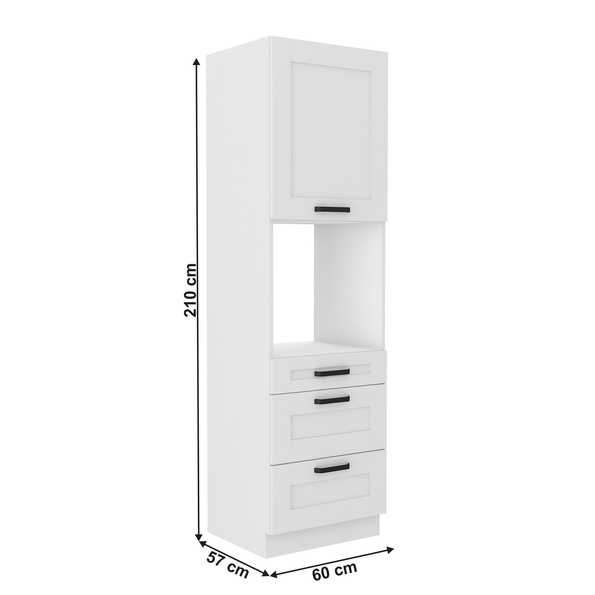 Dulap inalt pentru cuptor incorporabil, alb, LULA 60 DPS-210 3S 1F — imaginea 15