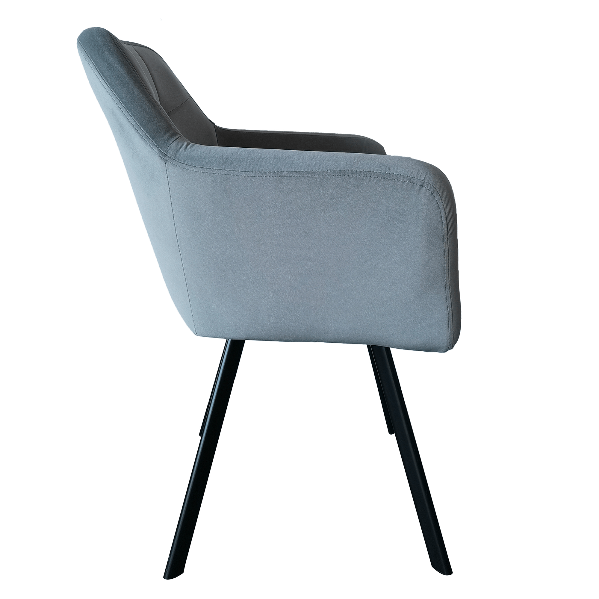 Fotoliu, material de catifea gri/negru, ZERON NEW — imaginea 4