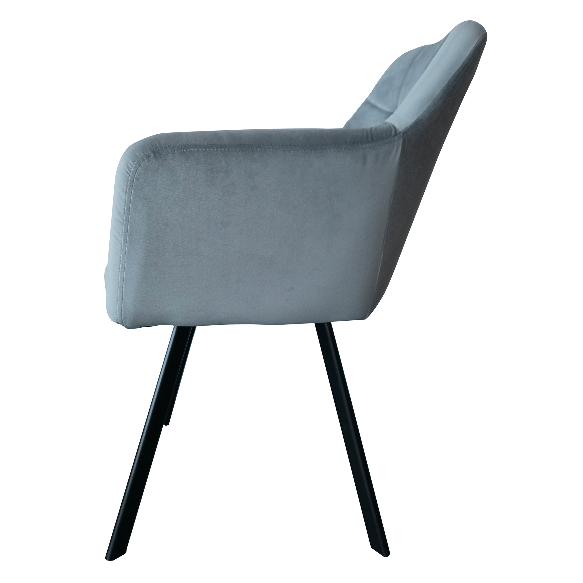 Fotoliu, material de catifea gri/negru, ZERON NEW — imaginea 5