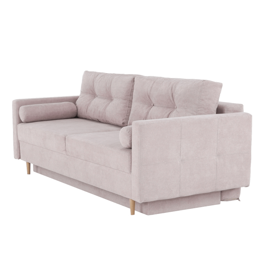 Canapea extensibila, roz antic textil Queens, AURELIA — imaginea 5