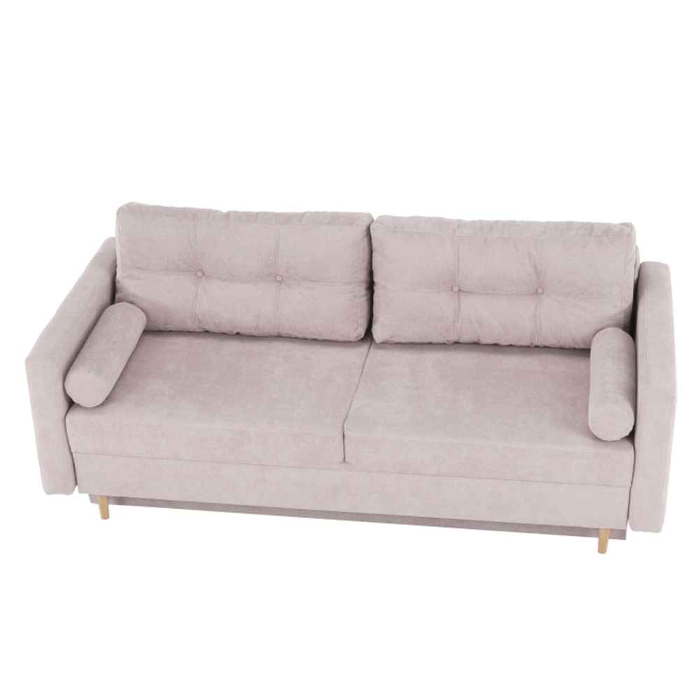 Canapea extensibila, roz antic textil Queens, AURELIA — imaginea 6