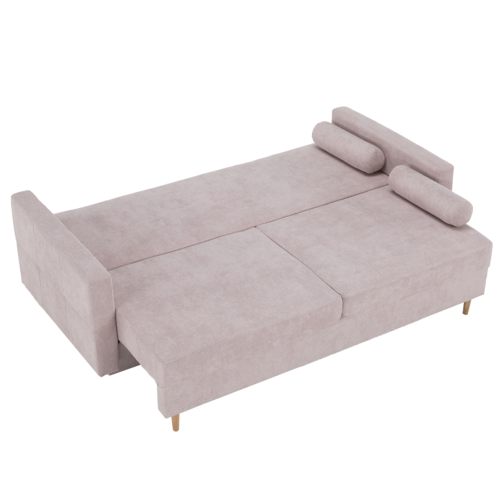 Canapea extensibila, roz antic textil Queens, AURELIA — imaginea 7