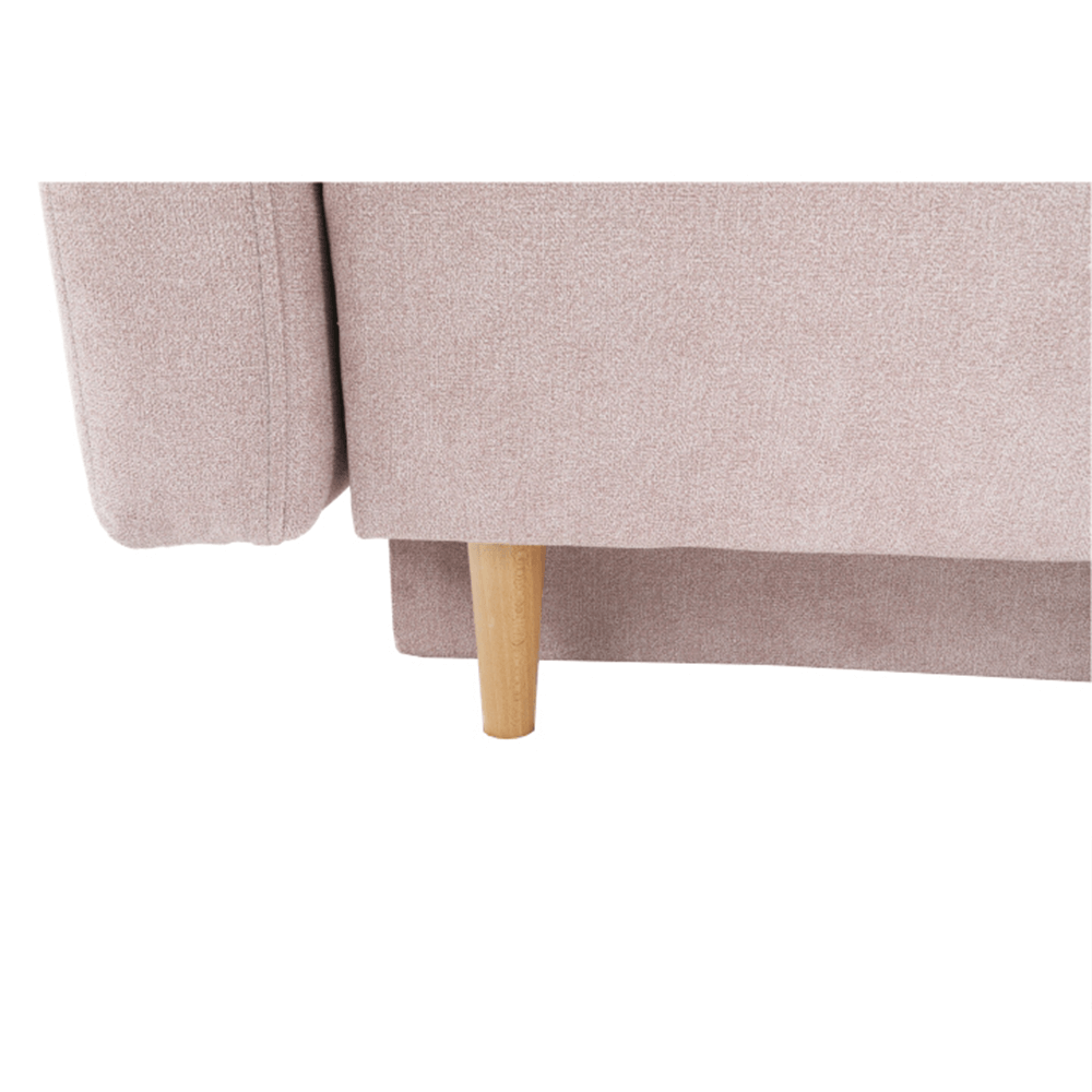 Canapea extensibila, roz antic textil Queens, AURELIA — imaginea 10